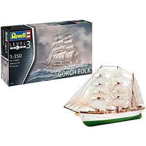 Revell RV05432 1:350 Scale, Gorch Fock, Model Kit Unpainted…
