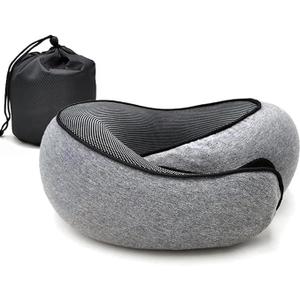 RURING Travel Pillows for Airplanes, Travel Neck Pillow Travel Pillow, Neck Pillow Airplane Memory Foam 360 Degree Support Stowable Pillows for Airplanes Offices and Cars (Dark Gray)