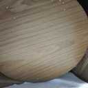 24" Fluted End Table Reversible, Hidden Storage, Natural Oak