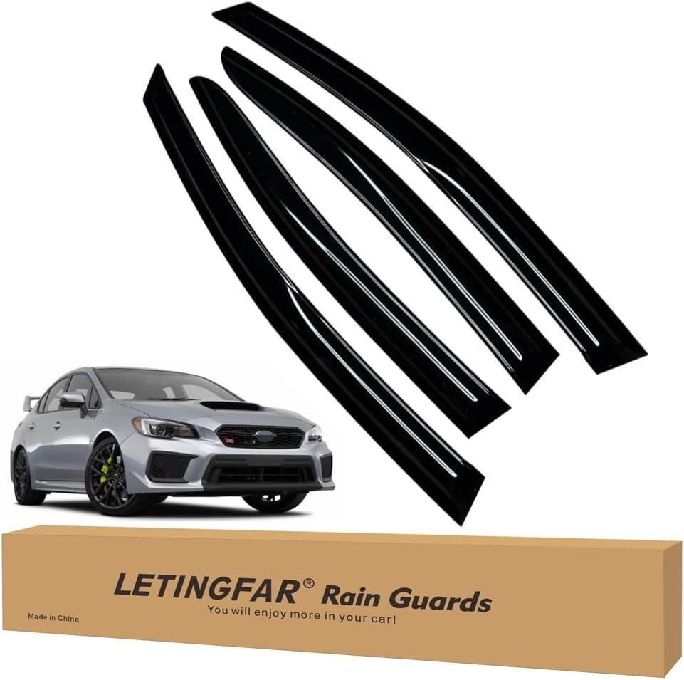 Window Visors Rain Guards for Subaru WRX 2015 2016 2017 2018 2019 2020 2021 Accessories, Wind Deflectors Vent Shades for Subaru WRX (E86-for-Subaru-WRX-15/21)