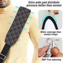 Ultra Comfortable Shoulder Strap Bag Belt with Anti-Theft Pockets and Padded, 2 Tone Reversible Use, Stylish & Secure