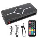 PWM Fan Hub for 5V Addressable ARGB Computer PC Case F An PWM 1 to 9 Ports Magnetic Fan Hub Splitter with Remote SA TA Power Supply, Black