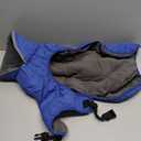 DENTRUN Winter Warm Dog Coat Reflective Jacket with Turtleneck for Cold Weather, Adjustable Buckle Windproof Water Repellent, Thick Snowsuit Fleece Vest for Small, Medium, Large Dogs, Blue, L