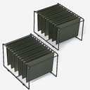 2 Sets Hanging File Folder Frame Letter/Legal Size,Less Than 9.5”H/15.4”D File Cabinet Rail/Drawer/Inserts,Hanging File Holder,Desk Organizer for Accessories,Filing Box,Anti-Scratch/Rusty