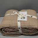 Premium Waffle Blanket Queen Size Black - Luxury, Pure 100% Turkish Cotton, Light and Airy Waffle Weave All-Season Quilt - Lux Decorative Bedspread (Black, Queen 91" x 95" Inch)