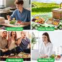 Zkptops 2 Pack Stainless Steel Snack Containers with Lids Portion Control Divided Plate 4 Compartments Metal Food Tray Reusable Bento Snack Boxes for Adults Food Storage Container for School Home