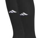 adidas Unisex Rivalry Soccer Socks (2 Pairs) Over-the-Calf (Black, L)