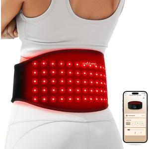 Comfytemp 5000mAh Portable Red Light Therapy Belt for Body, Wearable Near Infrared Light Therapy Wrap, 13W Light Wrap for Waist Belly Lower Back Joint Muscle, 50''x7''