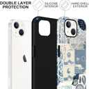Seashell for iPhone 13/iPhone 14 Case 6.1",Beach Blue Collage Coast Cute Summer Phone Cases for Girl Women Boy Men TPU Scratch Resistant Shockproof Protective Cover,Coastal World