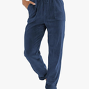 EVALESS Corduroy Pants for Women Casual Drawstring Elastic High Waist Straight Leg Pants Loose Comfy Trousers with Pockets, Small 