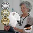 30X 10X Magnifying Glass with Light, Large Hands Free Magnifying Glass for Reading, 3 Color LED Lights Flexible Gooseneck Magnifier for Close Work Reading Books Sewing (4.3in)