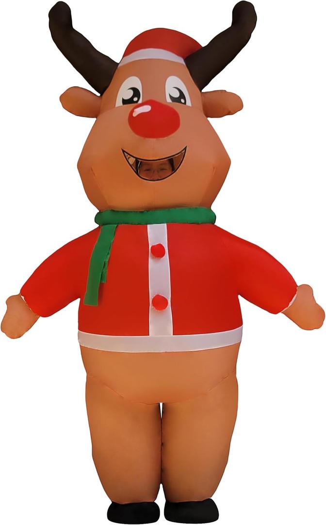 Christmas Inflatable Reindeer Costume Adult Halloween Inflatable Costume for Men/Christmas/Halloween (Inflatable Reindeer)