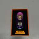 Torch Dual Flame Lighter with 6pcs Flint Stone, Windproof with Visible Gas Window, Adjustable Soft & Jet Flame, Refillable Butane for Indoor/Outdoor - Color Ice