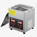 VEVOR Sonic Cleaner with Digital Timer & Heater, Professional Ultra Sonic Parts Cleaner, Stainless Steel Heated Cleaning Machine for Glasses Watch Rings Jewelry Circuit Board (2L)