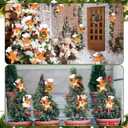 12 Pack 8.6 Inch Large Chef Gingerbread Christmas Tree Picks Decoration Two Sided Cooking Gingerbread Man Christmas Tree Topper Baking Ginger Bread for Xmas Ornaments Vase Decor