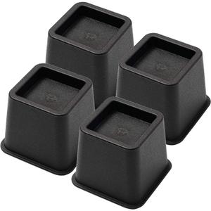 Ihomepark Bed Risers 3 Inch, Heavy Duty Square Furniture Frame Lift for Couch, Chair, Desk, Sofa and Bunk Bedpost, Set of 4