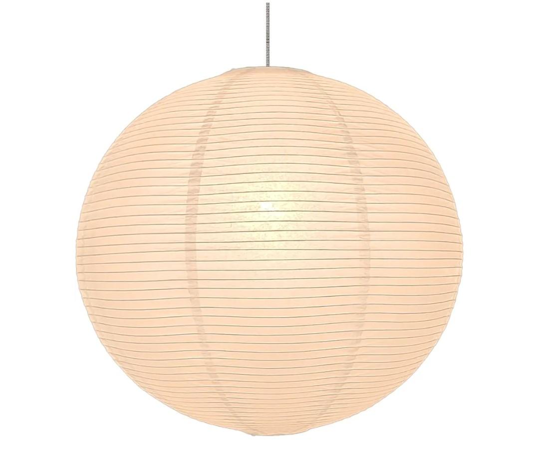 Hytsoeee(21.65Inch) Large Round Paper Lantern Lamp shade, White Rice Paper Lamp Shade, Chinese Foldable Paper Lantern Lampshade for Home Indoor Living room, Bedroom, Ceiling Decor