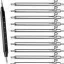 14mm 16mm 18mm 20mm 22mm 24mm Quick Release Watch Spring Bars 1.5mm Diameter 10pcs Stainless Steel Watchband Pins with Spring Bar Remove Tool for Wristwatch Straps