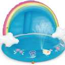 Baby Pool, Rainbow Splash Pool with Canopy, Spray Pool of 40 Inches, Water Sprinkler for Kids, for Ages 1-3