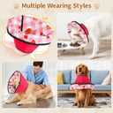 Soft Dog Cone Collar After Surgery: Adjustable Long Foldable Comfy Recovery Shame Elizabethan Stop Licking Small Medium Large Dogs (Red, XL)