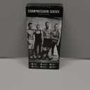 CHARMKING Compression Socks for Women & Men Circulation (3 Pairs) 15-20 mmHg is Best Support for Athletic Running Cycling (Large-X-Large, 02 Black/White/Nude)