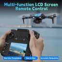 M18LCD Drone with 4K Camera for Adults Drone with Screen on Controller Brushless Motor Optical Flow Positioning Headless Mode One Key Takeoff/Landing RC Quadcopter for Beginners Adults Gifts