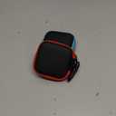 SUNGUY [2-Pack Earbud Case, Portable Square Earphone Carrying Cases with 2 Carabiners for Earphones, Earbuds, Earpieces, SD Memory Card, Camera Chips - Red+ Blue