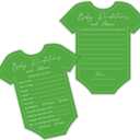 2 x C2U Baby Shower Advice & Prediction Cards - 36 Count Double Sided Wishes Game Cards For Girl or Boy- Baby Shower Decoration Fun Baby Time Prediction Activity and Keepsake For New Parents (Green)