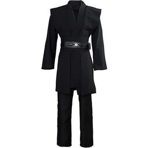 Laku Tunic Costume Mens Tunic Hooded Robe Cosplay Full Set Halloween Costume (Medium, Black)
