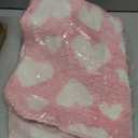 Duraaamo Valentines Bathroom Rug 16 x 24 Inch Pink Love Heart Tufted Bath Mat Decoration Absorbent Non Slip Rectangle Anniversary Wedding Mat Floor Doormats Rugs for Bathroom Living Room Home Decor