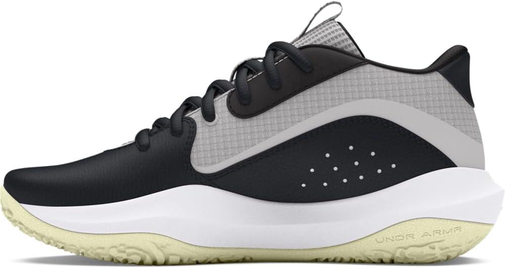 Under Armour Unisex-Child Grade School Lockdown 7 Sneaker (4 Big Kid, (002) Black/Silt/Distant Gray)