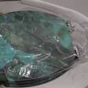 Angol Shiold Marble Slow Close Toilet Seat (Elongated, Dark Green)