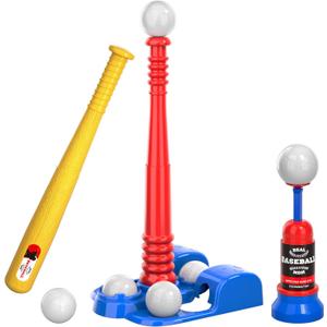 Bennol T Ball Set Toys for Kids 3-5 5-8, Kids Baseball Tee for Boys Toddlers, Auto Ball Launcher, Indoor Outdoor Outside Sports Tee Ball Set Toys Gifts for 3 4 5 6 Year Old Boys Toddler Kids
