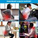 Lumbar Support Pillow for Office Chair, Office Home Essentials,Gifts for Mom,Dad, Back Support Pillow for Car, Chair Cushions,Back Pain Relief Improve Posture,Mesh Cover Double Adjustable Straps, Standard