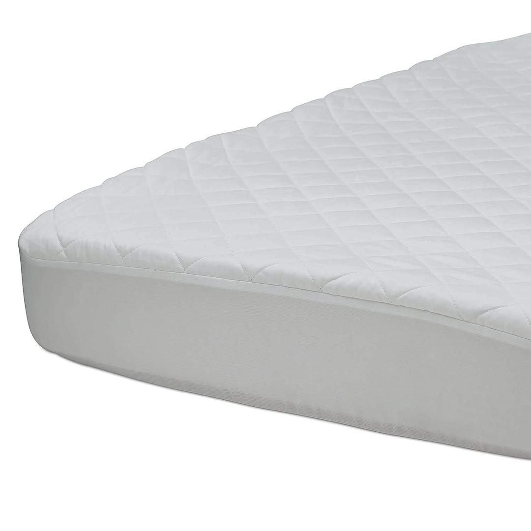 Beautyrest Kids Fitted Crib Mattress Pad | Waterproof | 52 x 28 | Machine Washable, White