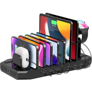 Unitek USB-C Charging Station for Multiple Devices - Multi Type C Charger Dock with 2 X PD 20W & USB-C Port, Device Organizer Fast Charge Docking for iPhone, iPad, Samsung, Tablets and More