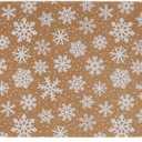 duduta White Snowflakes Christmas Door Mat 16.5"x28", Coco Coir Welcome Doormat Floor Entrance Mat Non Slip