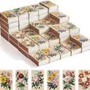 60PCS Blank Matches Containers 2.24 x 1.42 x 0.59 inches Vintage Flower Match Storage Boxes DIY Match Holder with Double-Sided Striker for Wedding Bridal Shower Baby Shower Party Favor(No Matches)