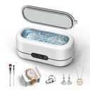 BYASKZIV Ultrasonic Jewelry Cleaner, 48KHz Ultrasonic Cleaner Machine for Jewelry, Eyeglasses, Rings, Watch Strap, Dentures-Dual Cleaning Modes, 304 Stainless Steel Tank