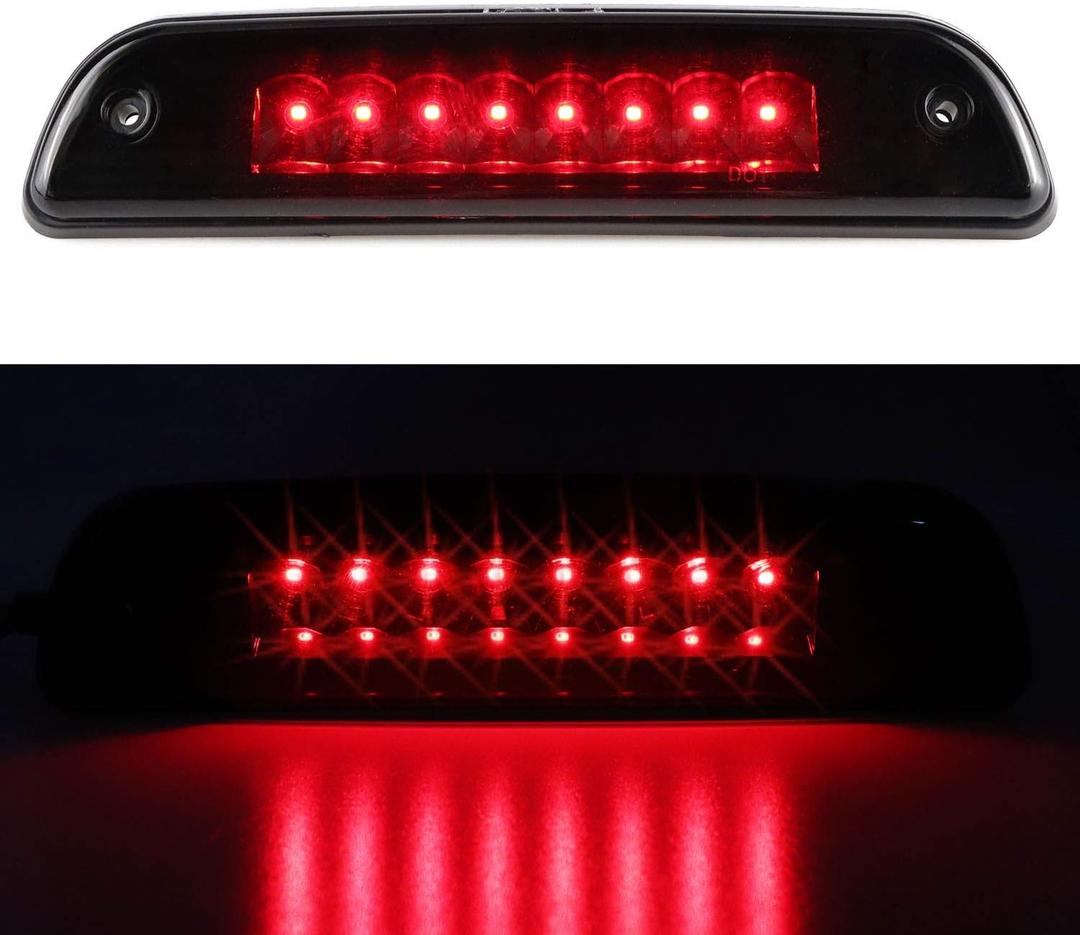 3rd Third Brake Light for 1995-2023 Toyota Tacoma LED Center High Mount Stop Light, 2016-2023 Fit for Extended Cab Pickup Only (Black Housing Smoked Lens)