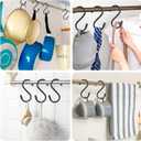 DINGEE 20 Pack Rubber Coated S Hooks for Hanging Plants,Heavy Duty S Hook,Non Slip 3 Inch Closet S Hooks,Steel Metal Black Vinyl Coated Small Hanging Hook for Jeans Pots and Pans Coffee Cups