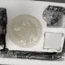 Bricosmocon Modern Floor Lamp for Living Room, Black, with 3 Color Temperatures LED Bulb, Industrial Design, 63.2 in H, White Glass Shade, E26 9W A19 LED Bulb Included, White