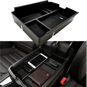 Center Console Organizer fit for VW Atlas and Cross Sport 2018 2019 2020 2021 2022 2023 Interior Storage Box Accessories (Not fit for 2024) (Console Organizer) (Black)