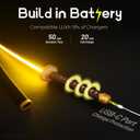 RENGENG Light Up Sword, 40 Inches Rechargeable Plastic Replica with Belt & Stand, Sword with Original Texture,Kaigaku
