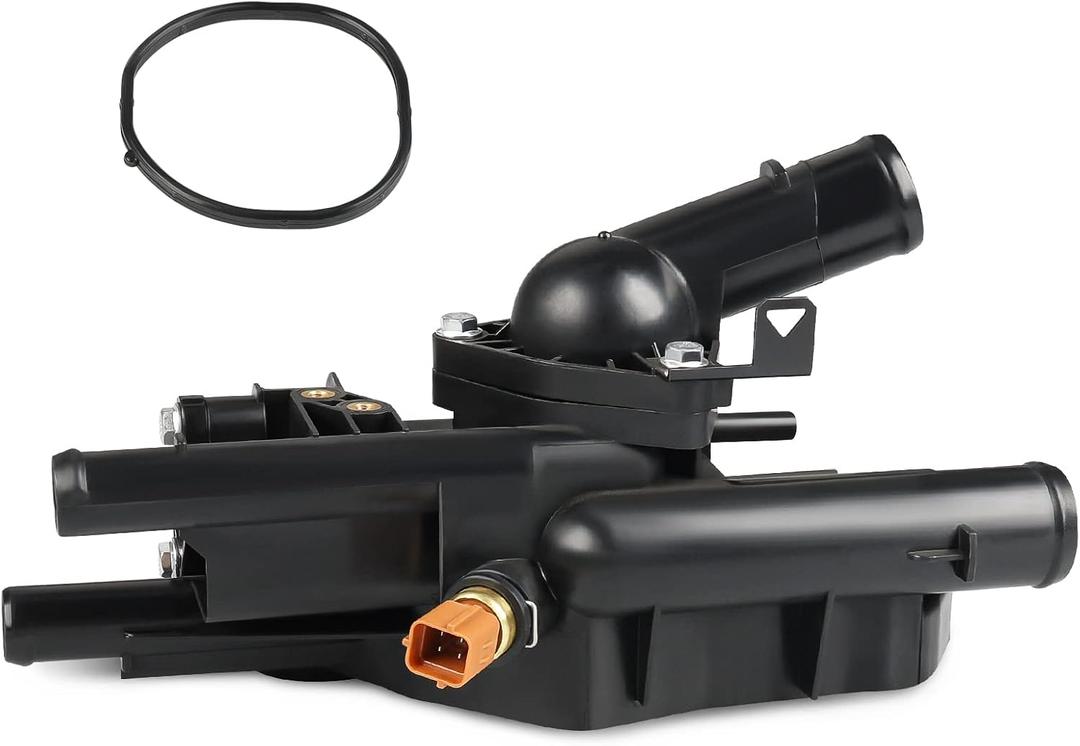 WMPHE Engine Coolant Thermostat Housing Assembly Replacement for 256002G600 Compatible with 2008-2010 Hyundai Sonata/Kia Rondo, 2009-2010 Kia Optima 2.4L