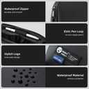 RIGHT AWAY Travel Tech Pouch，Waterproof Cord Case，Electronics Organizer Travel Case，Cable Organizer Storage Bag For Phone, Charger, Accessories（BLACK）