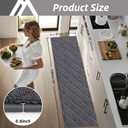 COSY HOMEER Soft Kitchen Floor Mats for in Front of Sink Super Absorbent Kitchen Rugs and Mats 20"x79" Non-Skid Kitchen Mat Standing Mat Washable,Polyester,Dark Grey