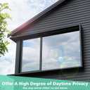 Volcanics One Way Window Privacy Film Sun Blocking Window Tinting Film for Home Heat Control Mirror Tint Film Static Cling Reflective Solar Window Film 35.4 x 78.7 Inches, Silver