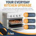 Toaster Oven Liners for Bottom of Oven (4 Pack) Reusable Non-Stick Heat Resistant Toaster Liners, Compatible with Ninja, Cuisinart, Emeril Lagasse & More, Toaster Mat, 12"x12" (Black)