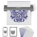MUNBYN Tattoo Stencil Printer ITP05, Wireless Thermal Tattoo Printer with 20 Transfer Papers, Compatible with Android and iOS Phone/Tablet & PC, Tattoo Printers for Tattoo Artists & Beginners(Gray)